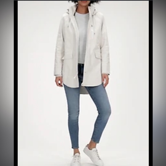 Banana Republic Water- resistant linen cotton blend rain coat, jacket size L - Picture 4 of 15